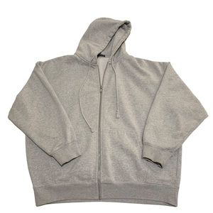 Brandy Melville grey “Christy hoodie” zip up |oversized fit|